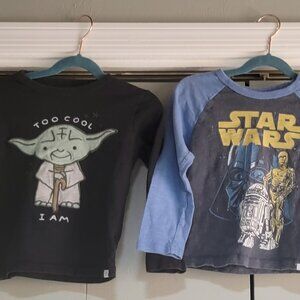 🌌 Star Wars Gap Long-Sleeve Tee Bundle – Boys 4T